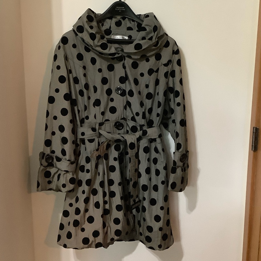 Polka Dot Trench Coat